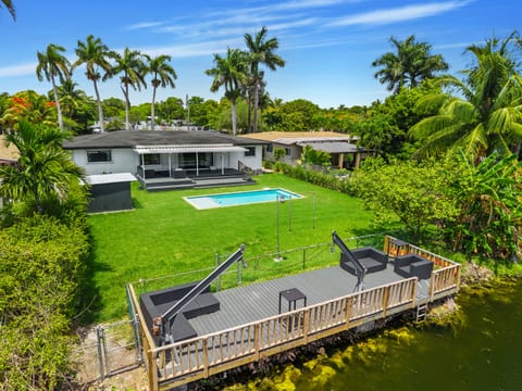 backyard with deck