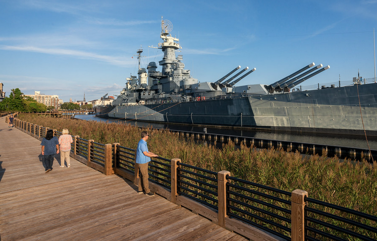 23-min drive to Battleship North Carolina.