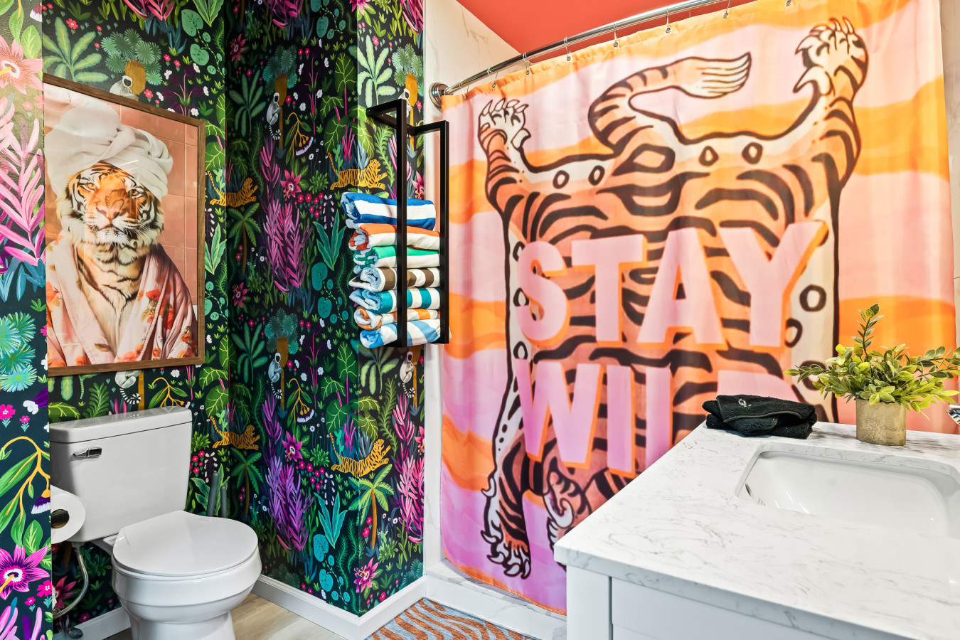 Poolside ready! Colorful towels stocked and ready for your next swim.