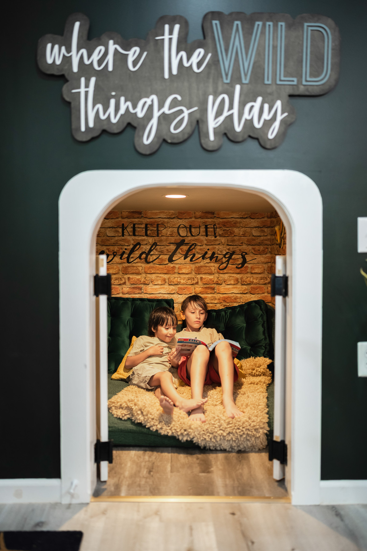 Curl up with a good book in this peaceful reading nook, the perfect spot to unwind and enjoy some quiet time.