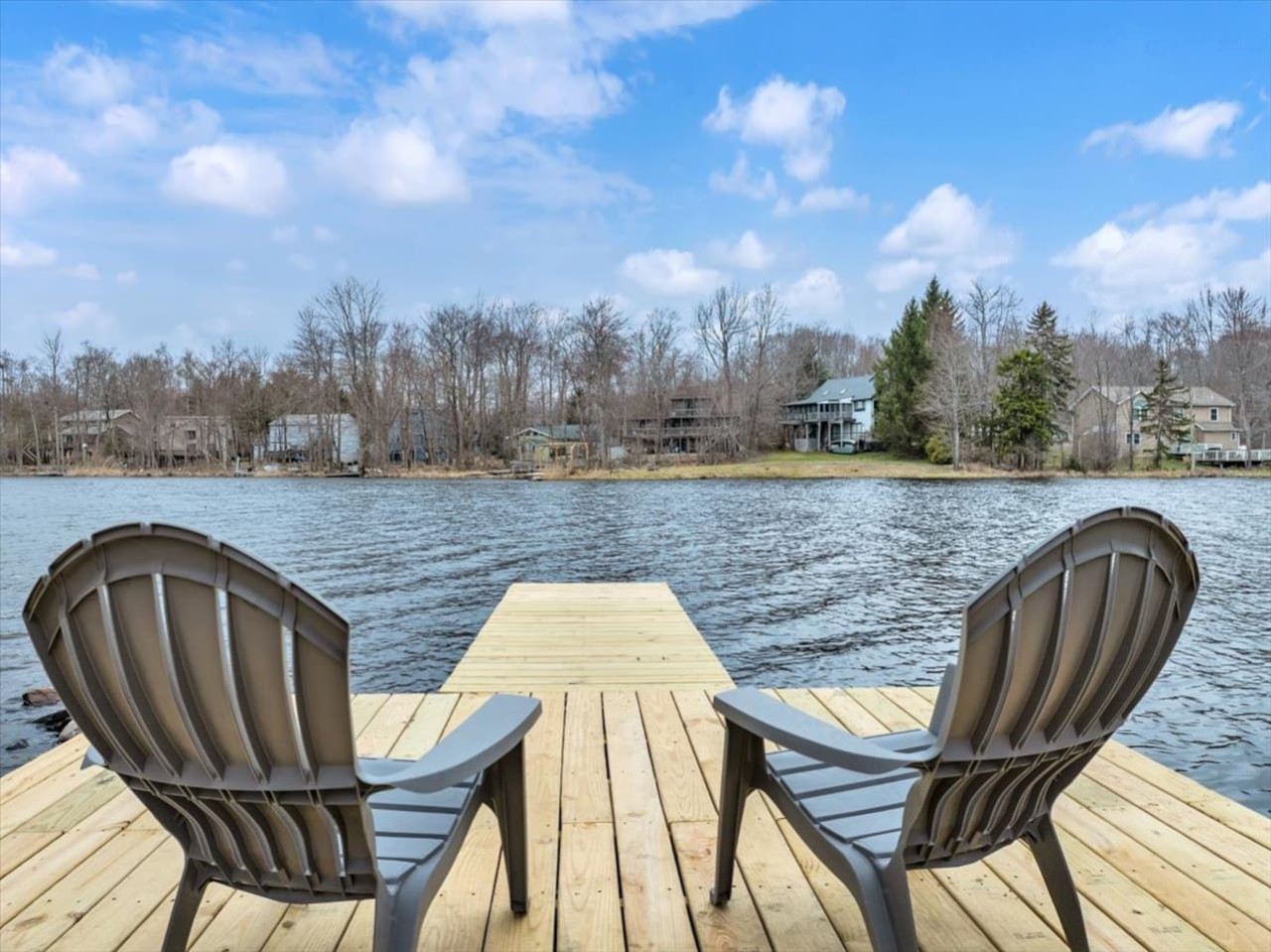 Unwind and take in the serene views from our cozy chairs by the private dock. Perfect for relaxing with a book, enjoying a sunset, or simply soaking up the peaceful lakeside atmosphere.