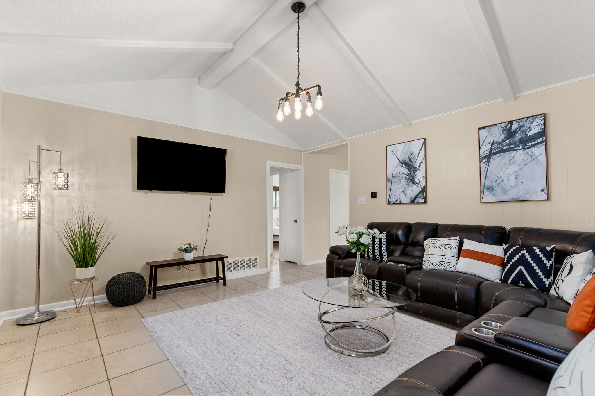 Your go-to space for relaxation, entertainment, and cozy vibes. 🎤✨