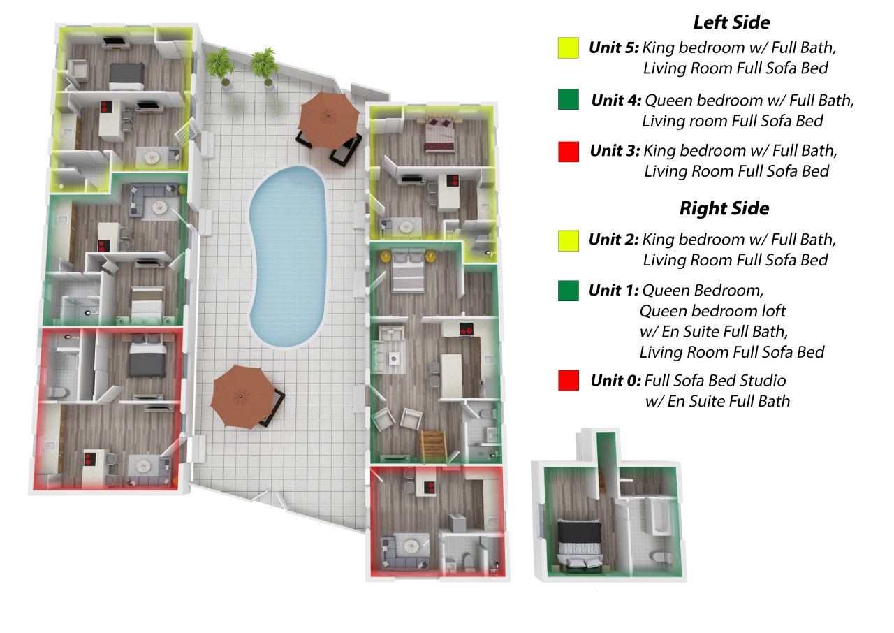 King Bed, Steps to Madeira Beach, Heated Pool, Private - Madeira Beach