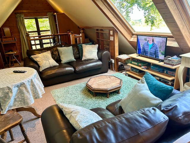 Treetops studio/treehouse, hot tub, WiFi, Smart TV