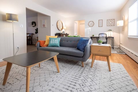 Enjoy our extra spacious living room with 3 full closets for plenty of storage!
