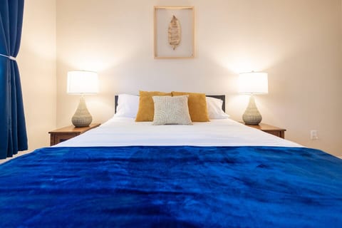 Queen-sized bed with luxurious foam mattress, blackout curtains, noise machine, ear plugs, and more to ensure you have the most comfortable sleep! 