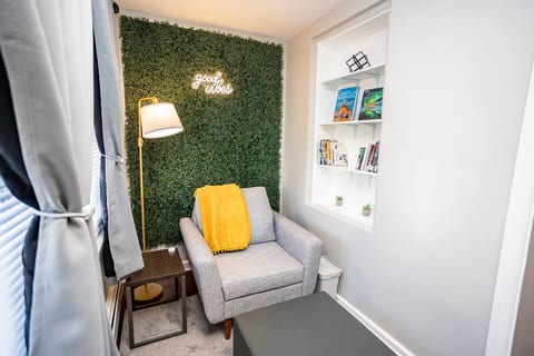 Take a break in the reading nook with a selection of books to keep your imagination and heart engaged.