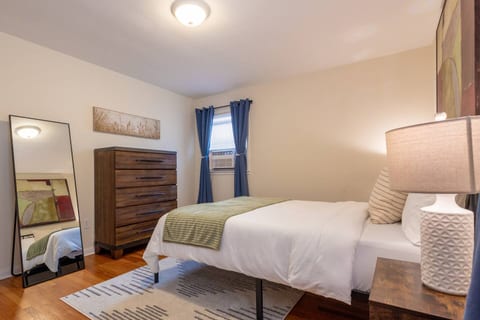 Queen-sized bed with luxurious foam mattress, blackout curtains, noise machine, ear plugs, and more to ensure you have the most comfortable sleep! 