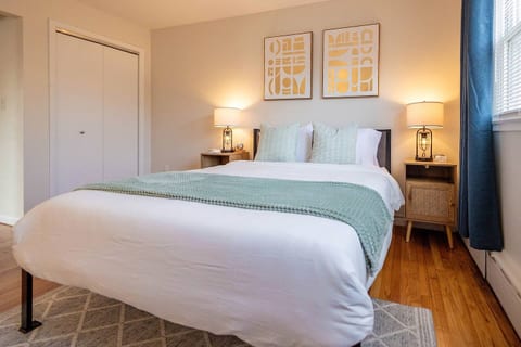 Queen-sized bed with luxurious foam mattress, blackout curtains, noise machines, ear plugs, and more to ensure you have the most comfortable sleep!
