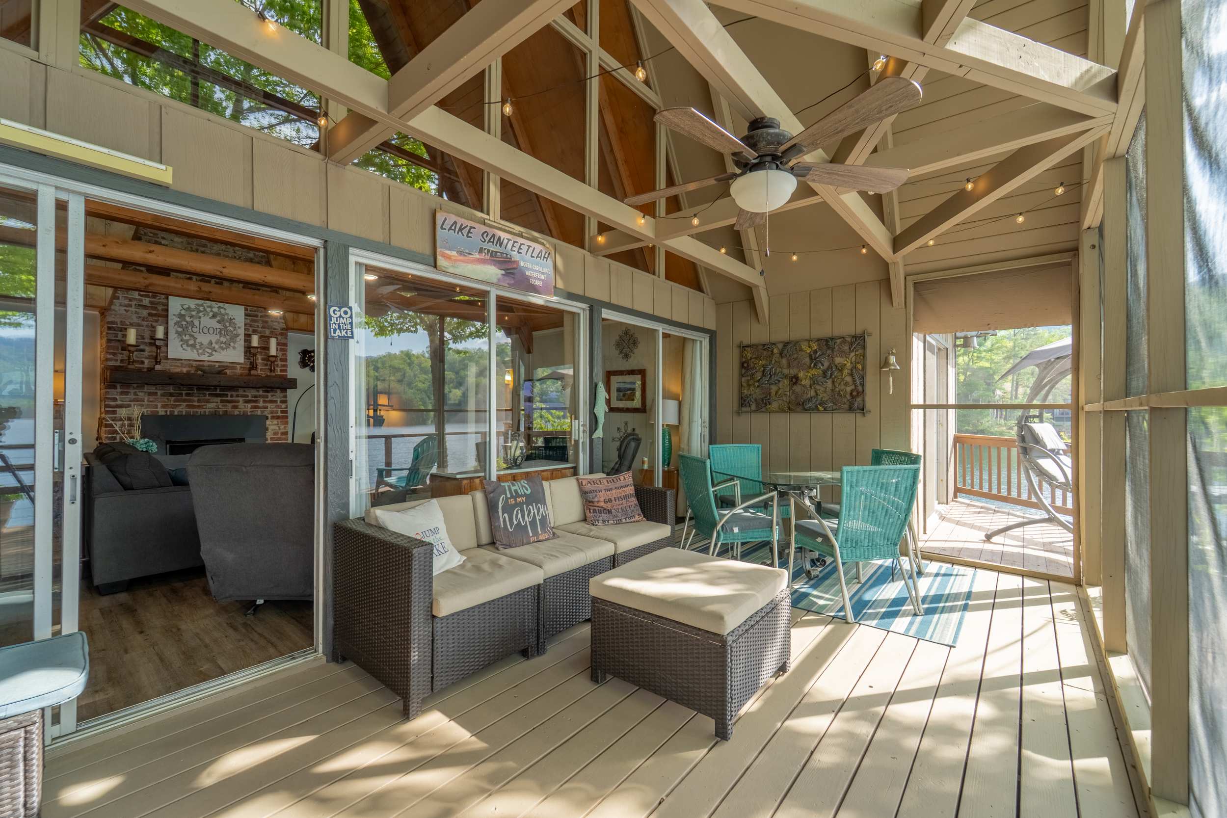 Screened-In Porch with Fan, Lighting, and Furniture - A Point of View - Robbinsville