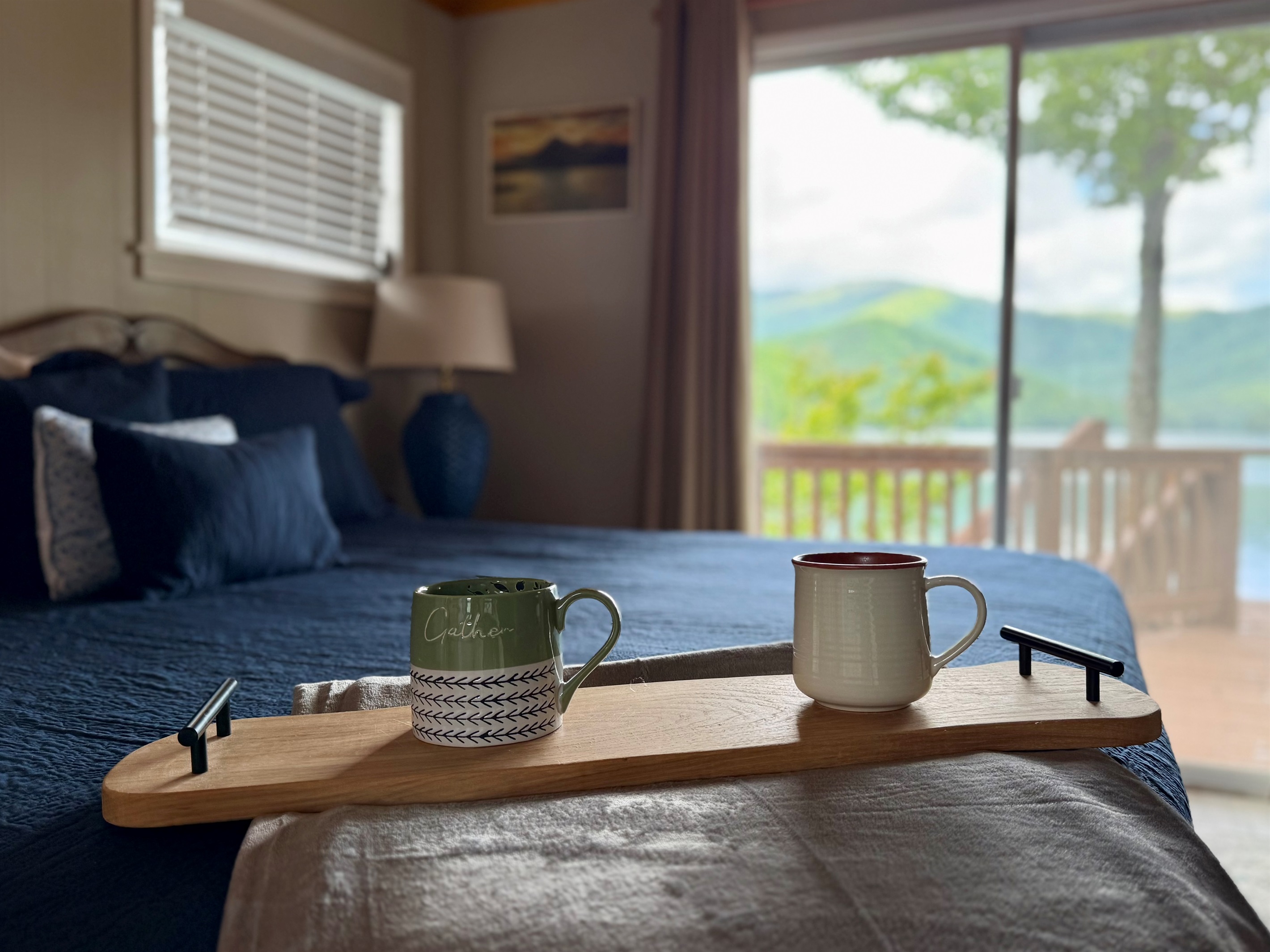 Morning Coffee Bedside AND Lakeside- Yes, Please! - A Point of View - Robbinsville