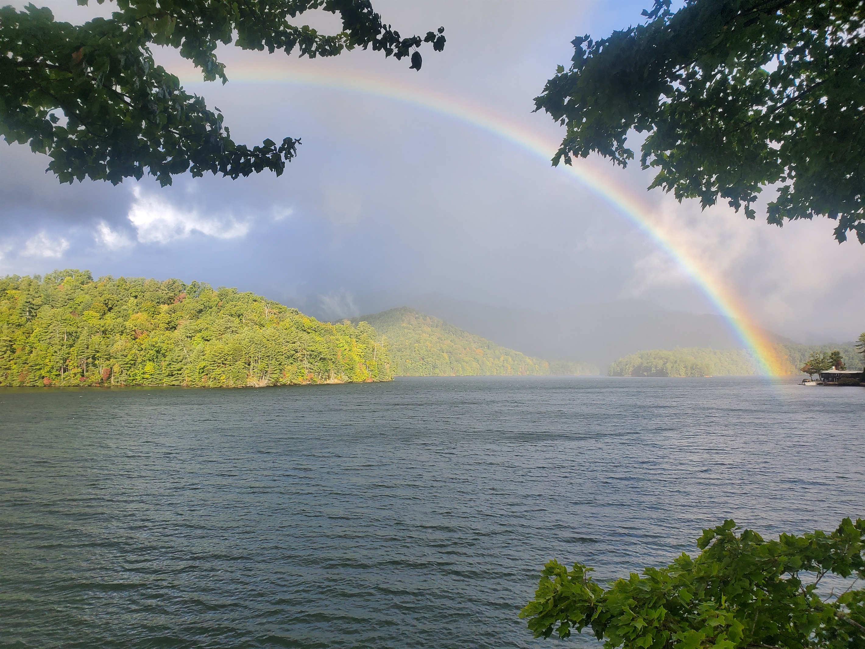 Magnificent Rainbow at the Lake House - A Point of View - Robbinsville