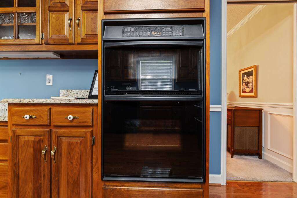 You're welcome to use anything in the kitchen during your stay - including this built-in microwave and oven! 