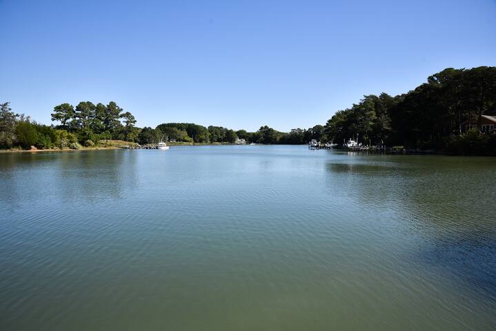 A view from the private dock.