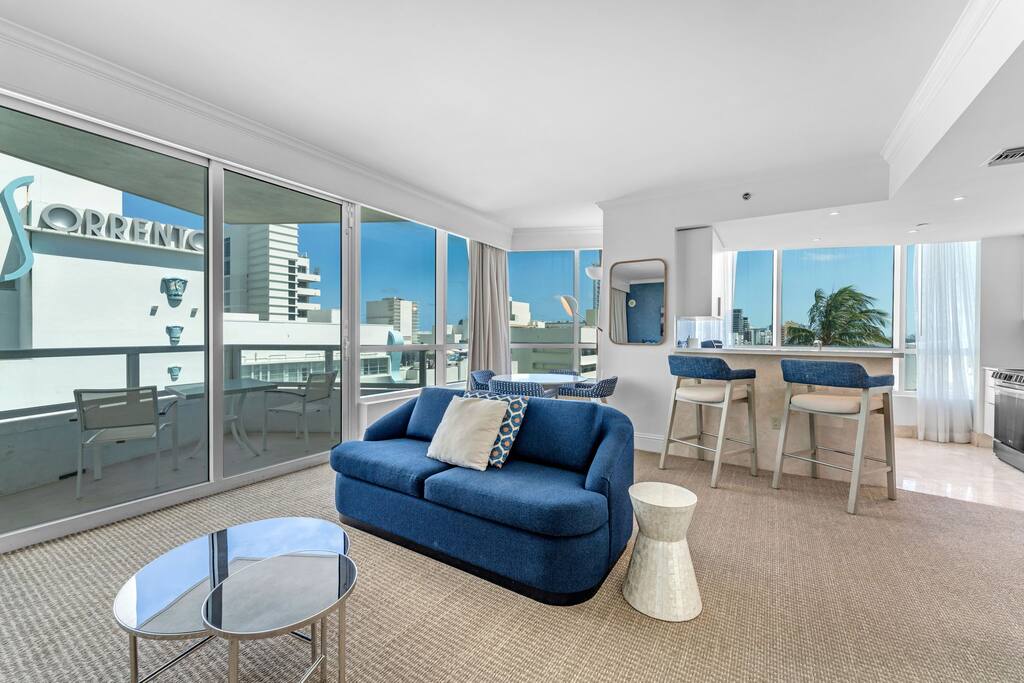FontaineBleau Suite | Street & Partial Ocean view
