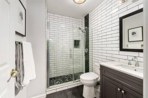The freshly renovated 1st floor en suite bathroom