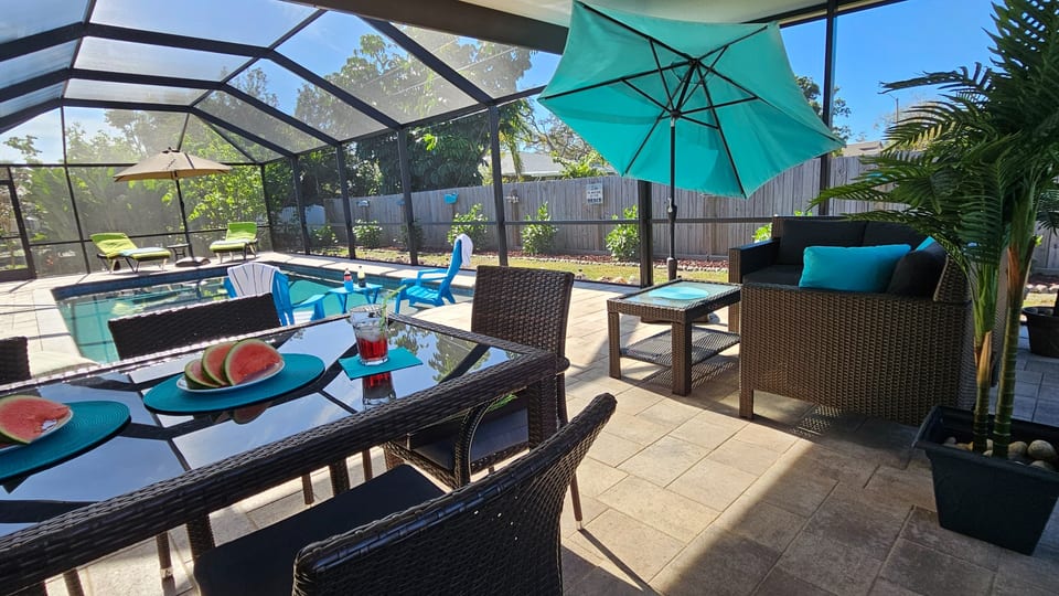 beautiful pool area - facing south west