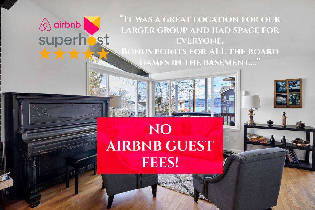No Fees! Lake WA View | 15 Min > DT, SEA, WorldCup