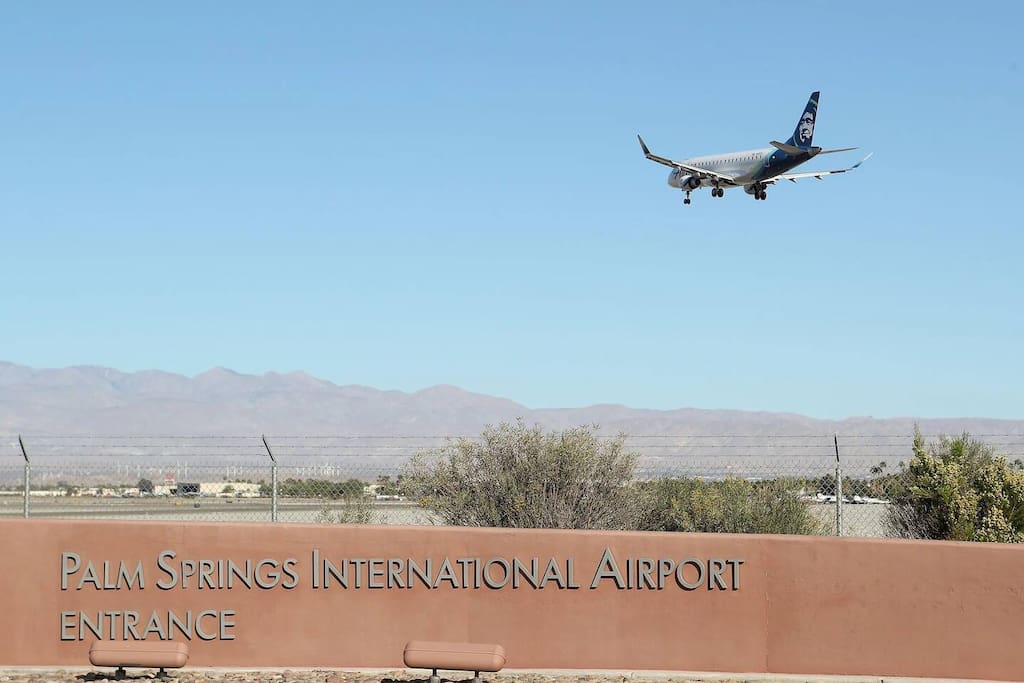 Welcome to Palm Springs Airport! ✈️ A gateway to your desert getaway, this charming airport offers a stress-free travel experience with stunning mountain views. Kick off your vacation right and get ready for sunshine and adventure!