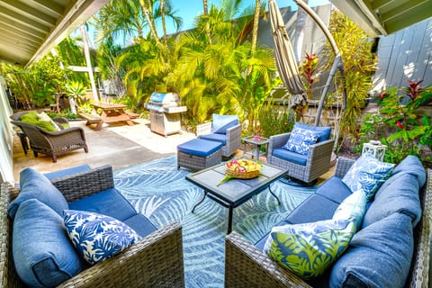 Our house is set up perfectly for outdoor living. Lounge seating for 8. New outdoor furniture Feb 2025.