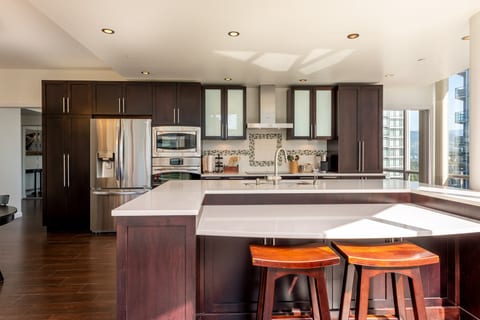 Kitchen at Pelican's Peak Sub Penthouse Coal Harbour