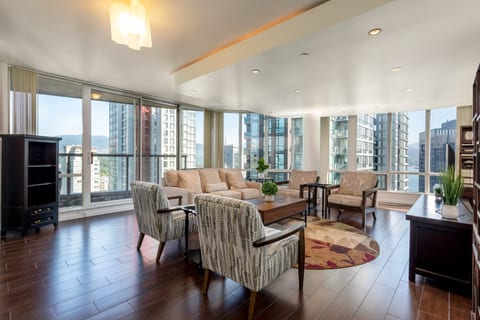 Living Room at Pelican's Peak Sub Penthouse Coal Harbour