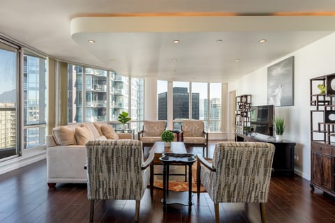 Living Room at Pelican's Peak Sub Penthouse Coal Harbour