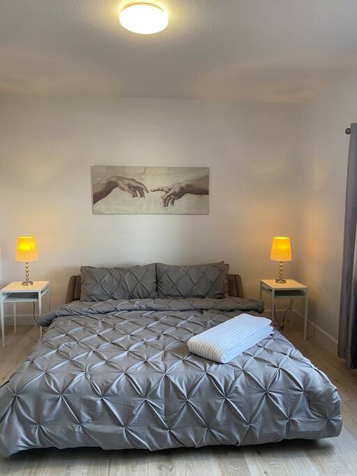 King size bed in Master Bedroom.