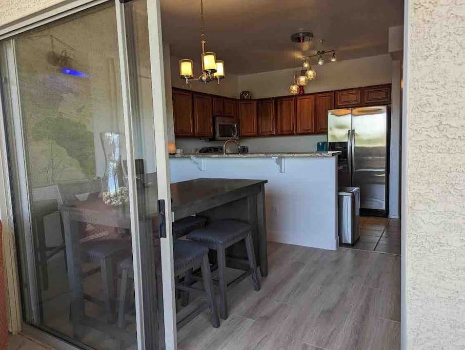 Dinning room next to the outdoor patio.