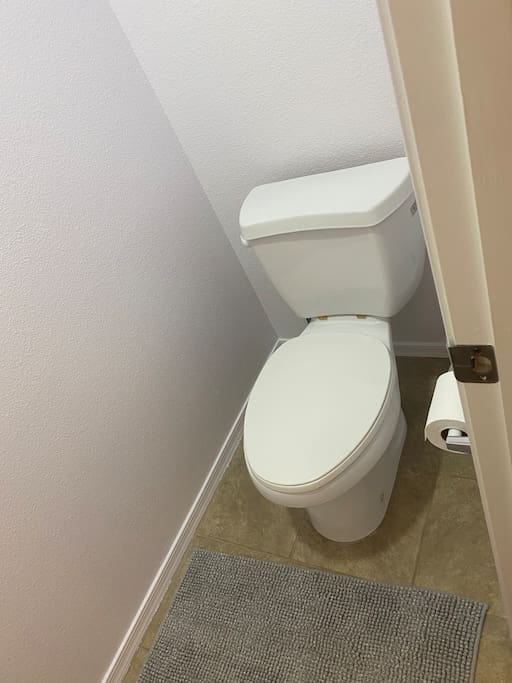 Master bathroom off the master bedroom. 
with private toilet closet.