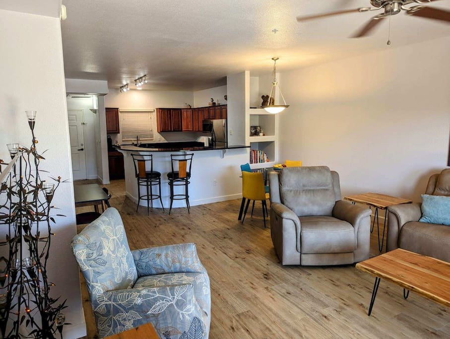 View of Kitchen from Living room.