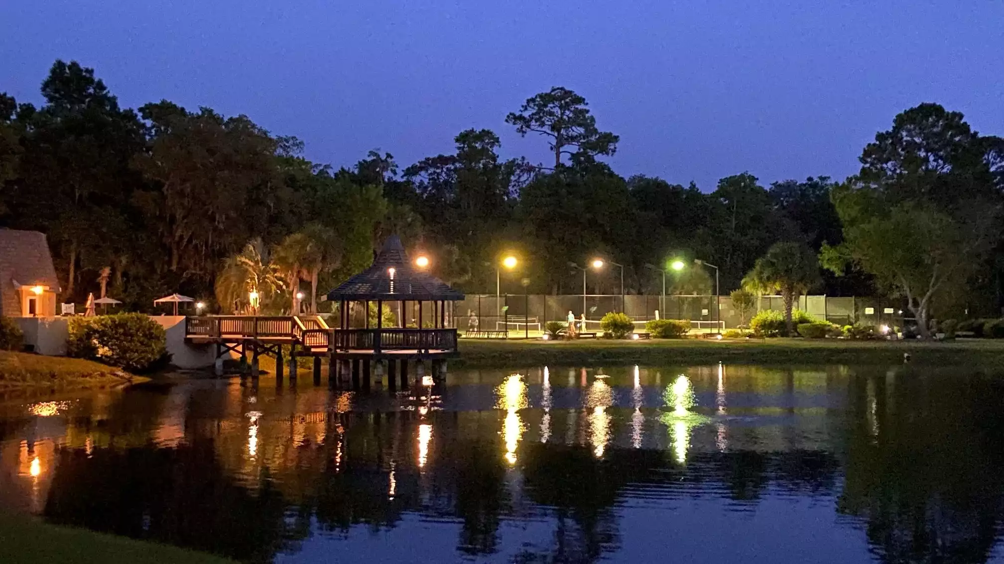 "TOO BUSY" ALL DAY AT THE BEACH TO PLAY PICKET BALL? NO WORRIES! PLAY AT NIGHT! - MyBeachIsYourBeach in Evian: Beach & Lots More! - Hilton Head Island