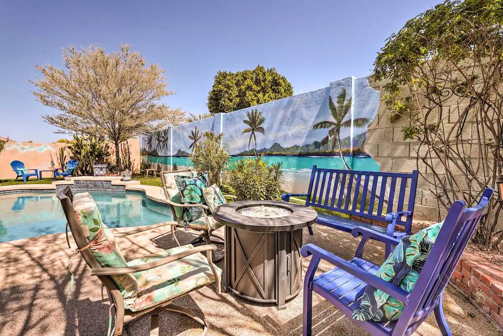 Fire pit with plenty of seating