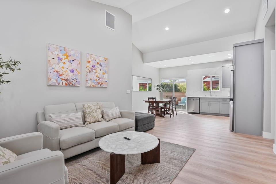 Living room with modern and elegant furniture