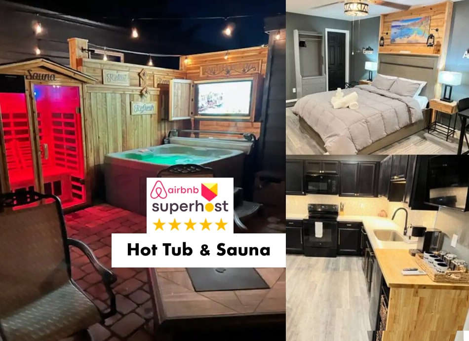 The Romantic Studio: Spa, Hot Tub, Sauna & WiFi