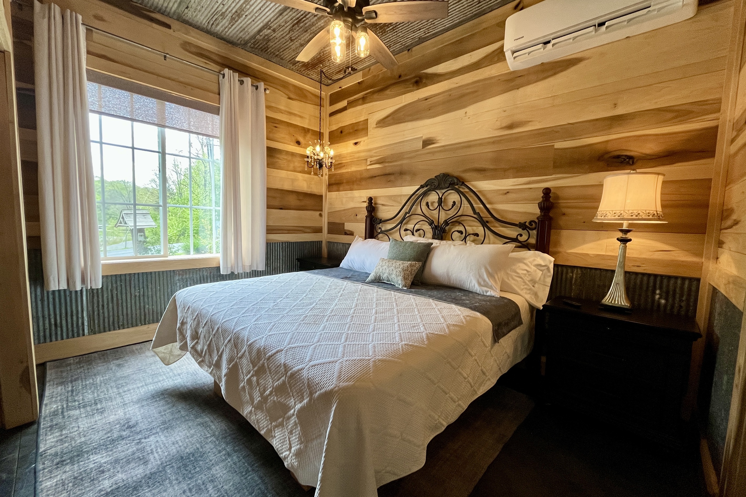 King bed with own heating/air unit