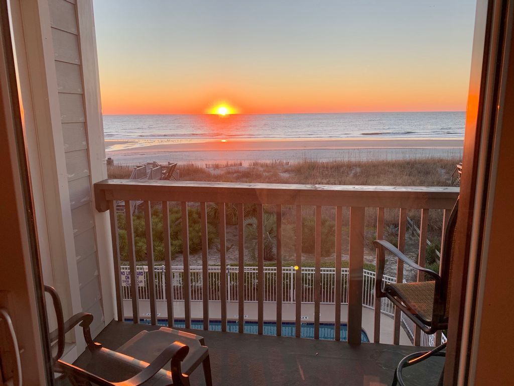 Beautiful sunrises right off the balcony!