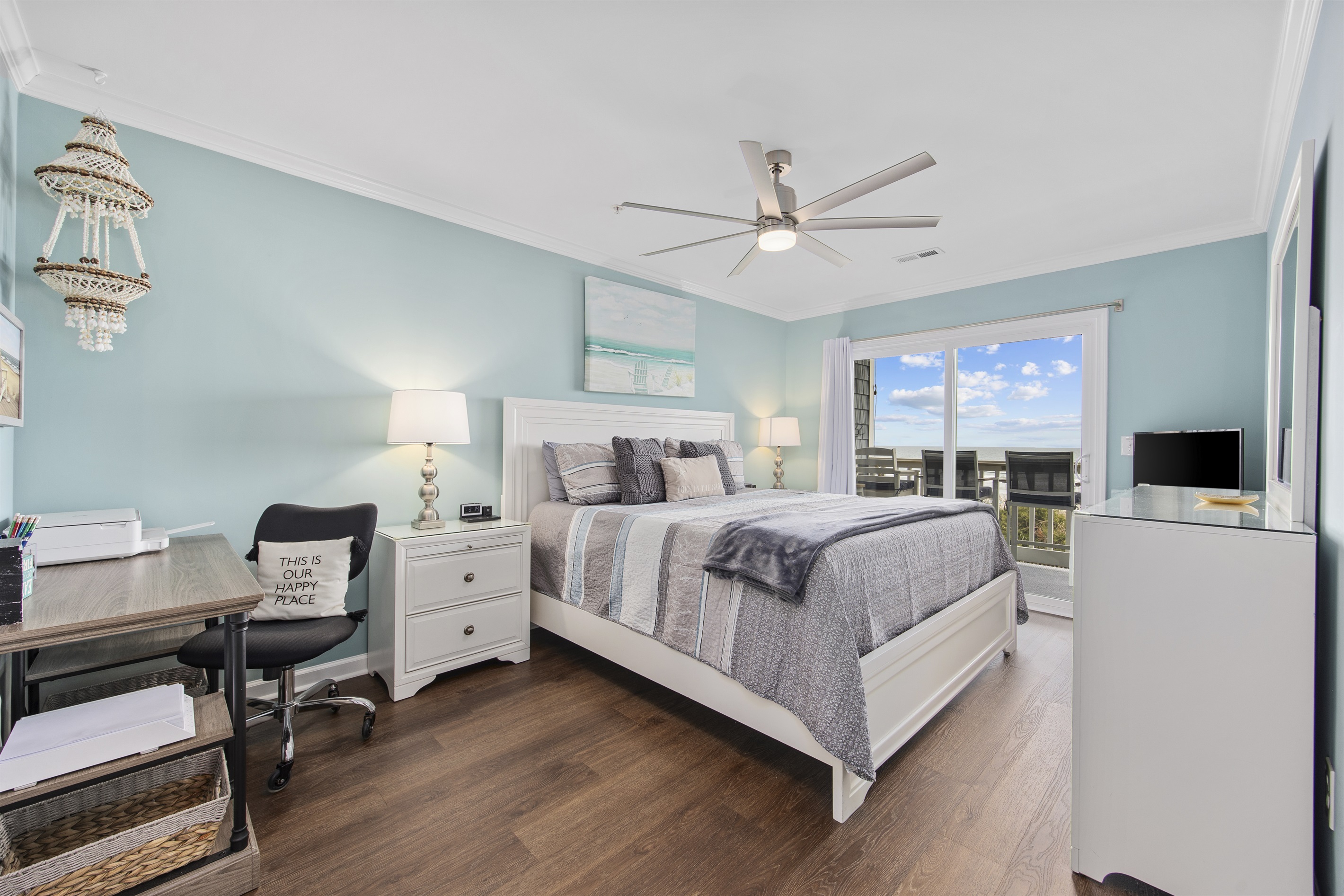 Master bedroom with king bed