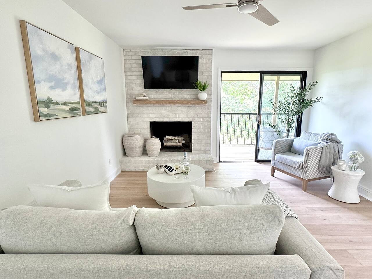 Relax with your favorite shows on the smart TV or step outside to take in some fresh air.