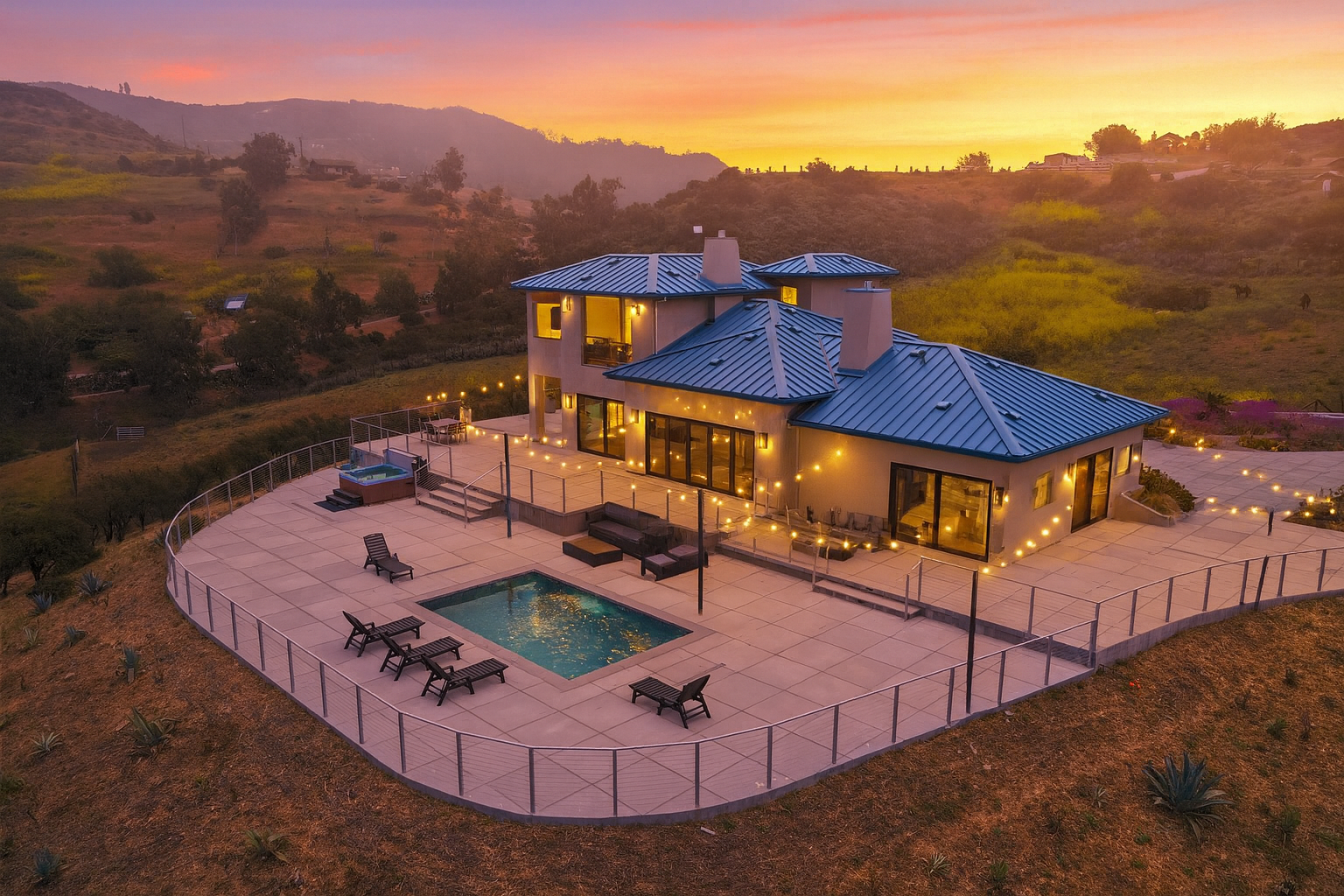 Your private retreat in the Santa Monica Mountains! Pool and hot tub with incredible views of the Serrano Valley. Just an 8 minute drive down the mountain to Deer Creek Beach.