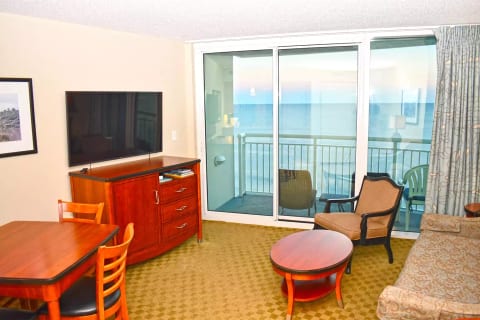 Beautiful view from the living room of the ocean