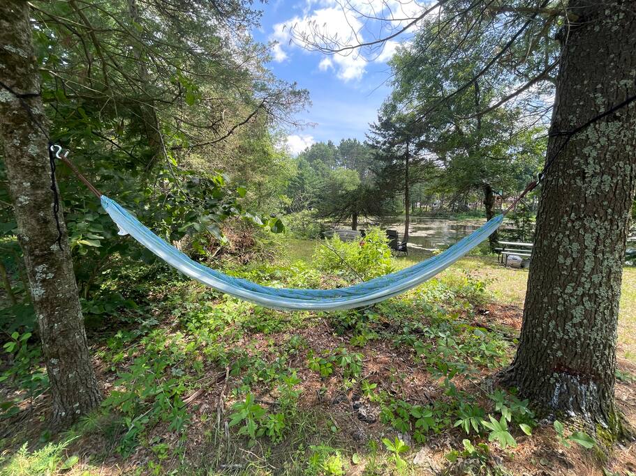 Backyard Hammock. Backyard Hammock. - New Listing 2BR/2BA on Trout Lake HotTub & Firepit - Wisconsin Dells