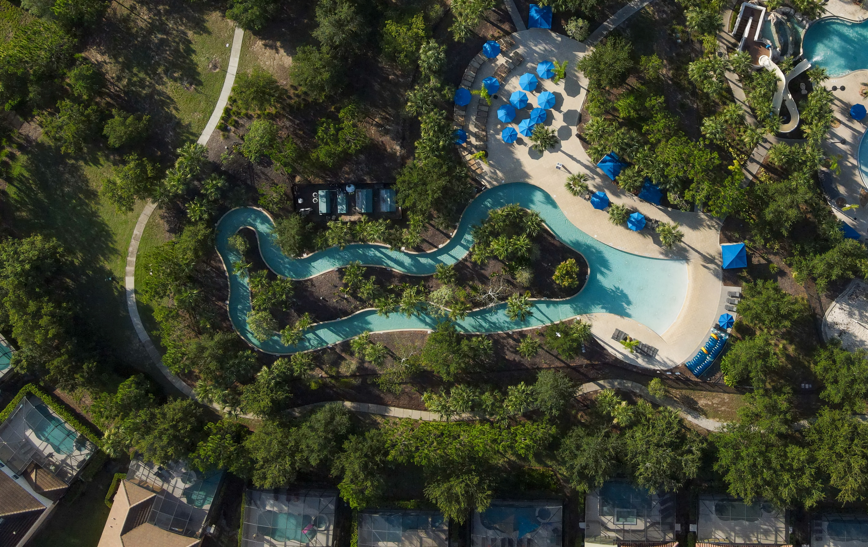 Solterra Resort Pool & Lazy river aerial view