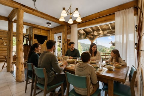 Table à manger pour 10 + 8 tabourets