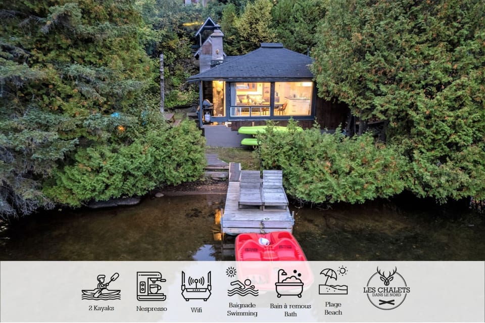 Chalet íntimo frente al lago en los Laurentinos — Lac Sarrazin, Sainte-Lucie-des-Laurentides - Sainte-Lucie-des-Laurentides, Quebec
