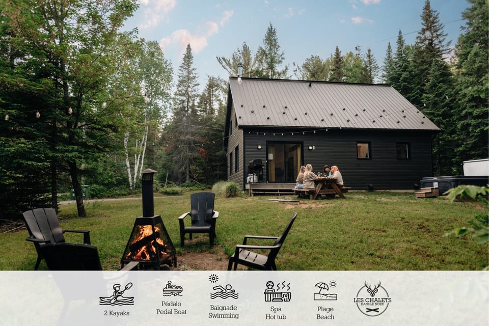 Chalet with Private Hot Tub and Wood Fireplace in the Laurentians — Lac Sarrazin, Sainte-Lucie-des-Laurentides - Sainte-Lucie-des-Laurentides, Quebec