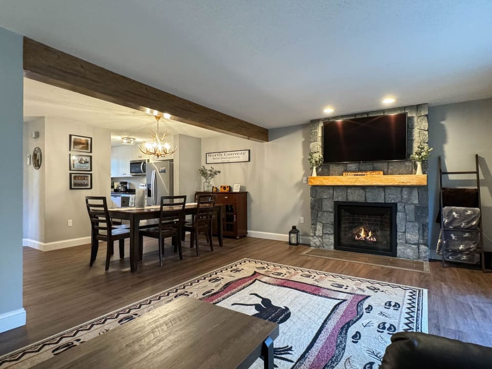 Hawk Hideaway | Incredible Location | Fireplace - North Conway