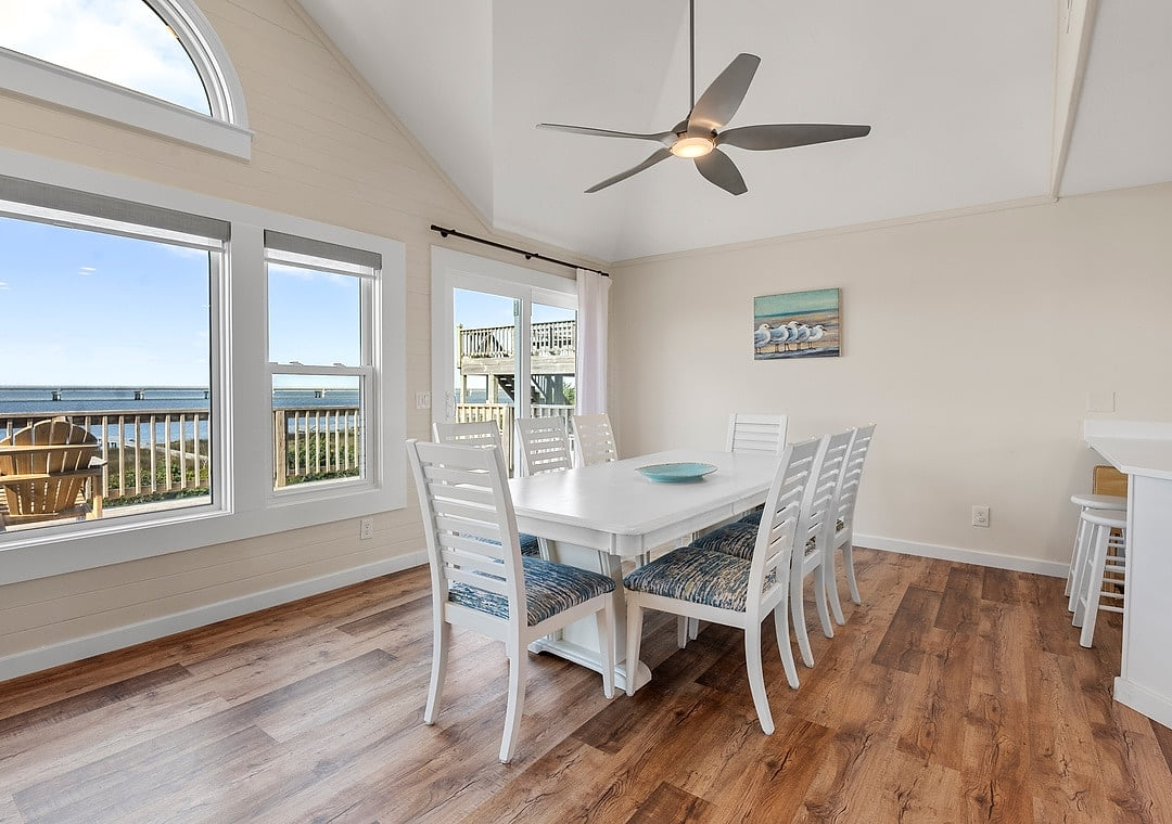 Dining area with Sound View