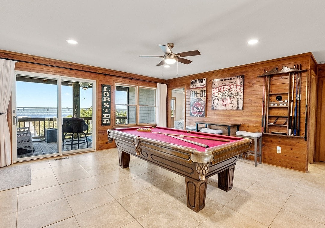Soak in the stunning coastal views while you play pool