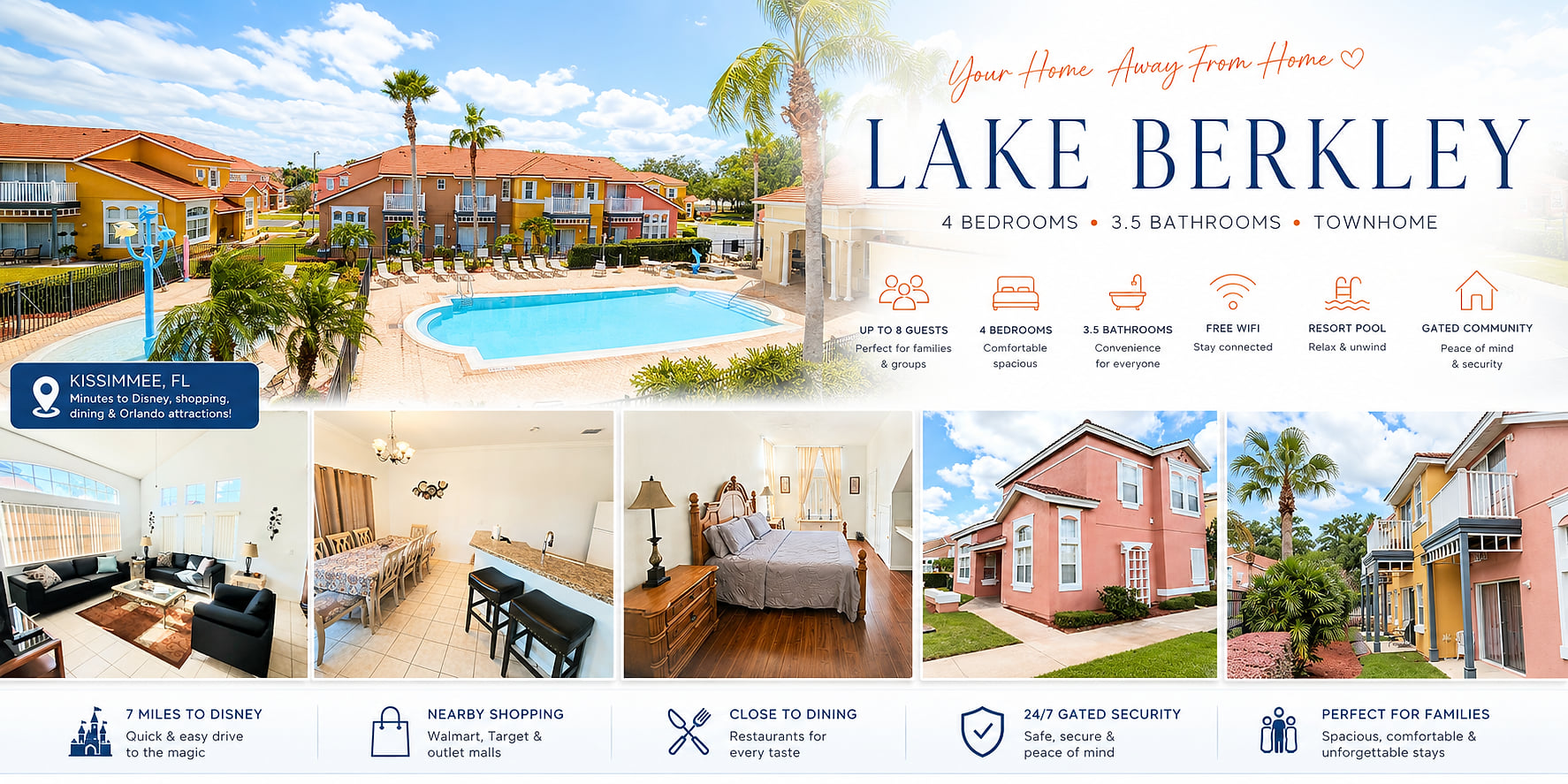 LAKE BERKLEY (975PT)  - 4BR 3.5BA Townhome